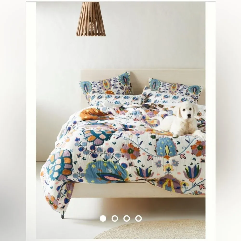 Gertrude Handcrafted Quilt By Anthropologie King Quilt size: 104” x 96”